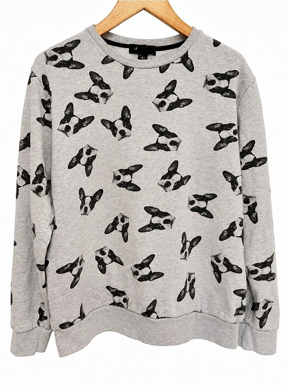 21 Men Boston Terrier Sweatshirt Gray XL Like New